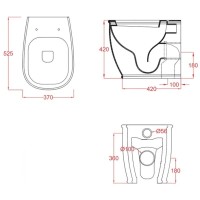 Приставной безободковый унитаз Artceram Atelier ATV002 01 00