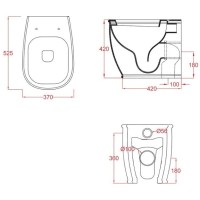 Приставной унитаз Artceram Azuley AZV002 03 00