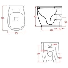 Приставной унитаз Artceram Azuley AZV002 03 00