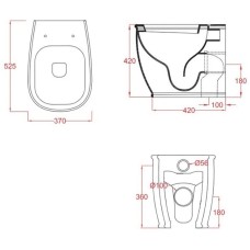 Приставной унитаз Artceram Azuley AZV002 03 00