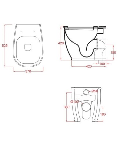 Приставной унитаз Artceram Azuley AZV002 03 00