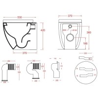 Приставной безободковый унитаз Artceram File 2.0 FLV005 41 00