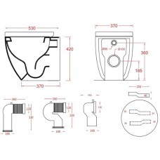 Приставной безободковый унитаз Artceram File 2.0 FLV005 41 00
