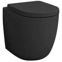 Приставной безободковый унитаз Artceram File 2.0 FLV005 17 30 nero matt
