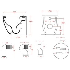 Приставной безободковый унитаз Artceram File 2.0 FLV005 12 00