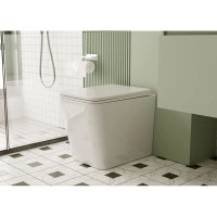 Приставной безободковый унитаз с сиденьем микролифт Abber Rechteck AC1211