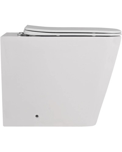 Приставной безободковый унитаз с сиденьем микролифт Abber Rechteck AC1211