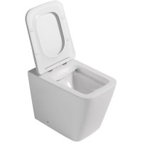 Приставной безободковый унитаз с сиденьем микролифт Abber Rechteck AC1211