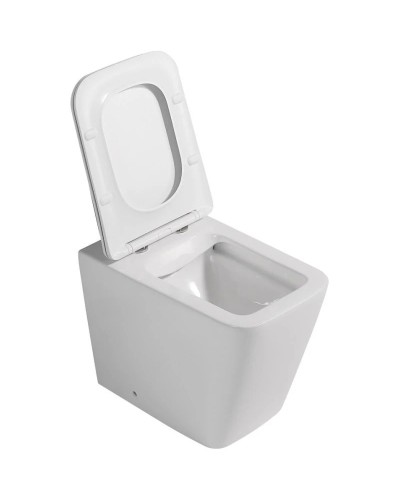 Приставной безободковый унитаз с сиденьем микролифт Abber Rechteck AC1211