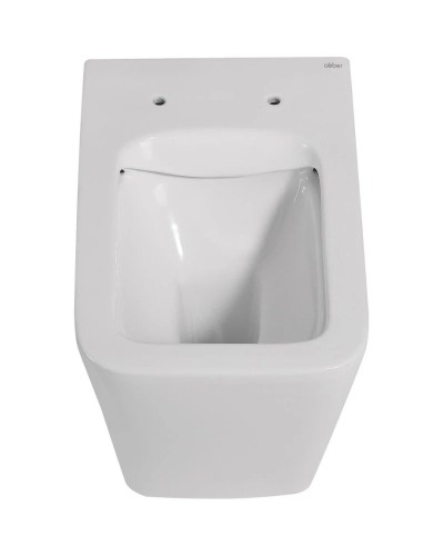 Приставной безободковый унитаз с сиденьем микролифт Abber Rechteck AC1211