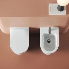 Приставной безободковый унитаз Artceram Monet MNV002 01 00