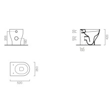 Приставной безободковый унитаз GSI City 911011