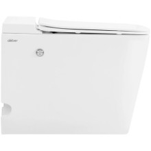 Напольный унитаз с сиденьем микролифт с импульсным смывом Abber Rechteck AC1213P