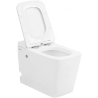 Напольный унитаз с сиденьем микролифт с импульсным смывом Abber Rechteck AC1213P