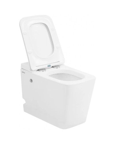 Напольный унитаз с сиденьем микролифт с импульсным смывом Abber Rechteck AC1213P