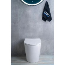 Приставной безободковый унитаз с сиденьем микролифт GID TRS-263