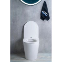 Приставной безободковый унитаз с сиденьем микролифт GID TRS-263