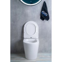 Приставной безободковый унитаз с сиденьем микролифт GID TRS-263