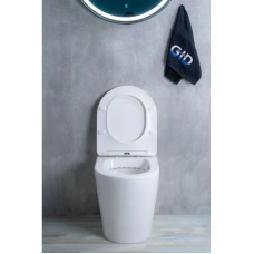 Приставной безободковый унитаз с сиденьем микролифт GID TRS-263