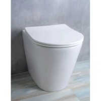 Приставной безободковый унитаз с сиденьем микролифт GID TRS-263