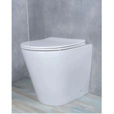 Приставной безободковый унитаз с сиденьем микролифт GID TRS-263