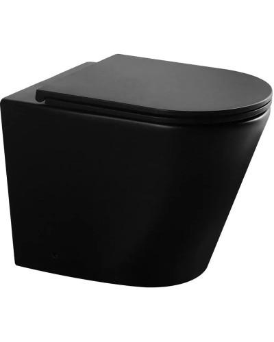 Приставной безободковый унитаз с сиденьем микролифт GID TRS-263BM