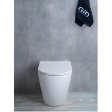 Приставной безободковый унитаз с сиденьем микролифт GID TRS-269