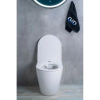 Приставной безободковый унитаз с сиденьем микролифт GID TRS-269