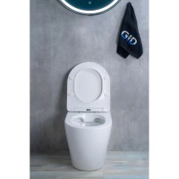 Приставной безободковый унитаз с сиденьем микролифт GID TRS-269