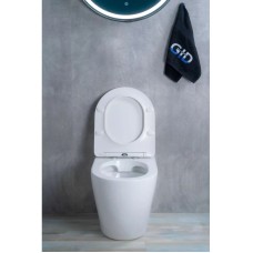 Приставной безободковый унитаз с сиденьем микролифт GID TRS-269