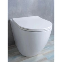 Приставной безободковый унитаз с сиденьем микролифт GID TRS-269