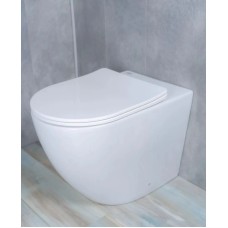 Приставной безободковый унитаз с сиденьем микролифт GID TRS-269