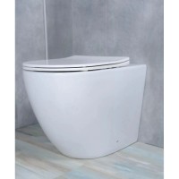 Приставной безободковый унитаз с сиденьем микролифт GID TRS-269