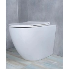 Приставной безободковый унитаз с сиденьем микролифт GID TRS-269