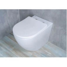 Приставной безободковый унитаз с сиденьем микролифт GID TRS-269