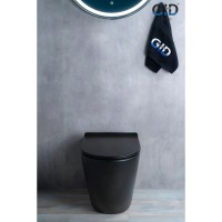 Приставной безободковый унитаз с сиденьем микролифт GID TRS-269BM