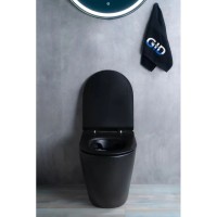 Приставной безободковый унитаз с сиденьем микролифт GID TRS-269BM