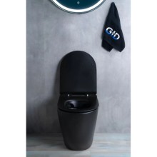 Приставной безободковый унитаз с сиденьем микролифт GID TRS-269BM