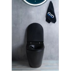 Приставной безободковый унитаз с сиденьем микролифт GID TRS-269BM