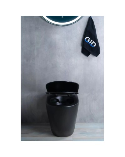 Приставной безободковый унитаз с сиденьем микролифт GID TRS-269BM