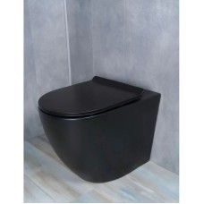 Приставной безободковый унитаз с сиденьем микролифт GID TRS-269BM