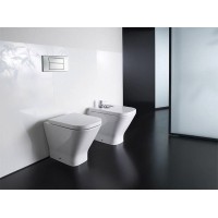 Комплект унитаза со смывным бачком Roca The Gap 893109000 с сиденьем Микролифт и клавишей смыва Хром