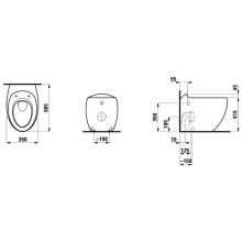Унитаз приставной Laufen Alessi One 8.2197.1.400.000.1