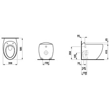 Унитаз приставной Laufen Alessi One 8.2197.1.400.000.1