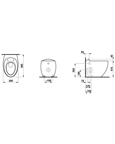 Унитаз приставной Laufen Alessi One 8.2197.1.400.000.1
