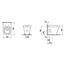 Унитаз  приставной Laufen LB3 8.2168.4.000.000.1