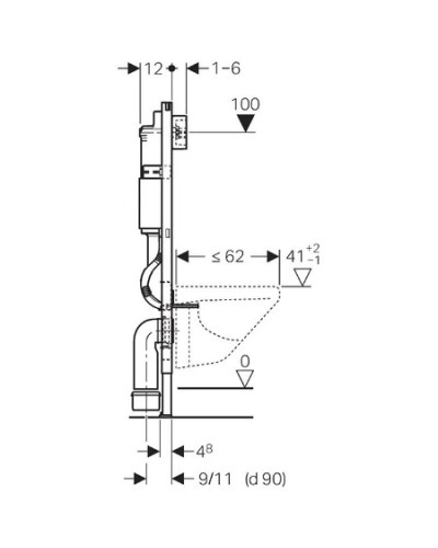 Комплект подвесной унитаз Jacob Delafon Escale E1306-00 + система инсталляции Geberit 458.124.21.1