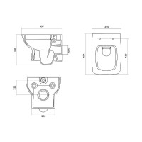 Комплект унитаза с инсталляцией Santek Нео Пэк 1WH501572 с сиденьем Микролифт и клавишей смыва Хром