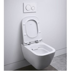 Комплект унитаза Geberit Smyle 500.300.21.S с инсталляцией Sigma с сиденьем Микролифт и клавишей смыва Хром