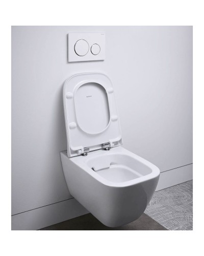 Комплект унитаза Geberit Smyle 500.300.21.S с инсталляцией Sigma с сиденьем Микролифт и клавишей смыва Хром